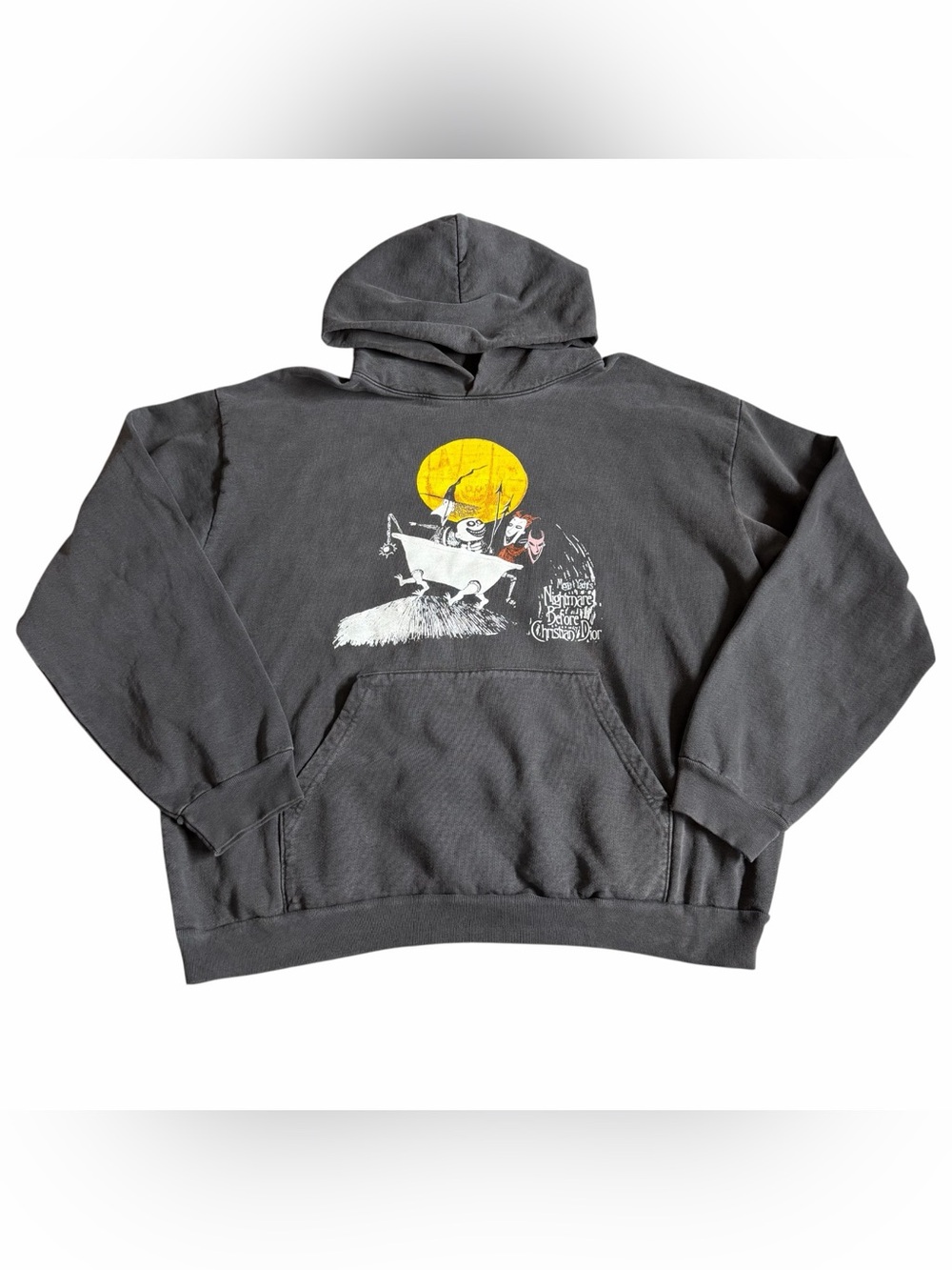 Mega Yacht Men’s Nightmare Pullover Hoodie Sweatshirt Sz 2XL Faded Black Rare